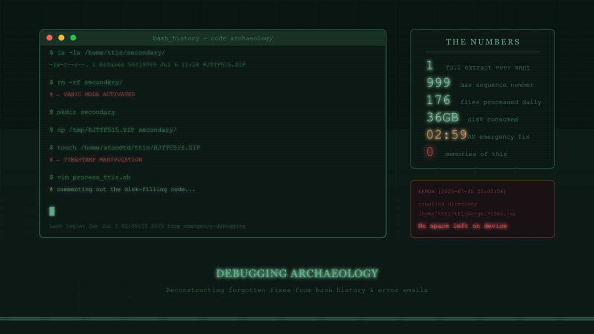 The 999-Day Bug — or, why I forgot I broke BR Times timetable data import